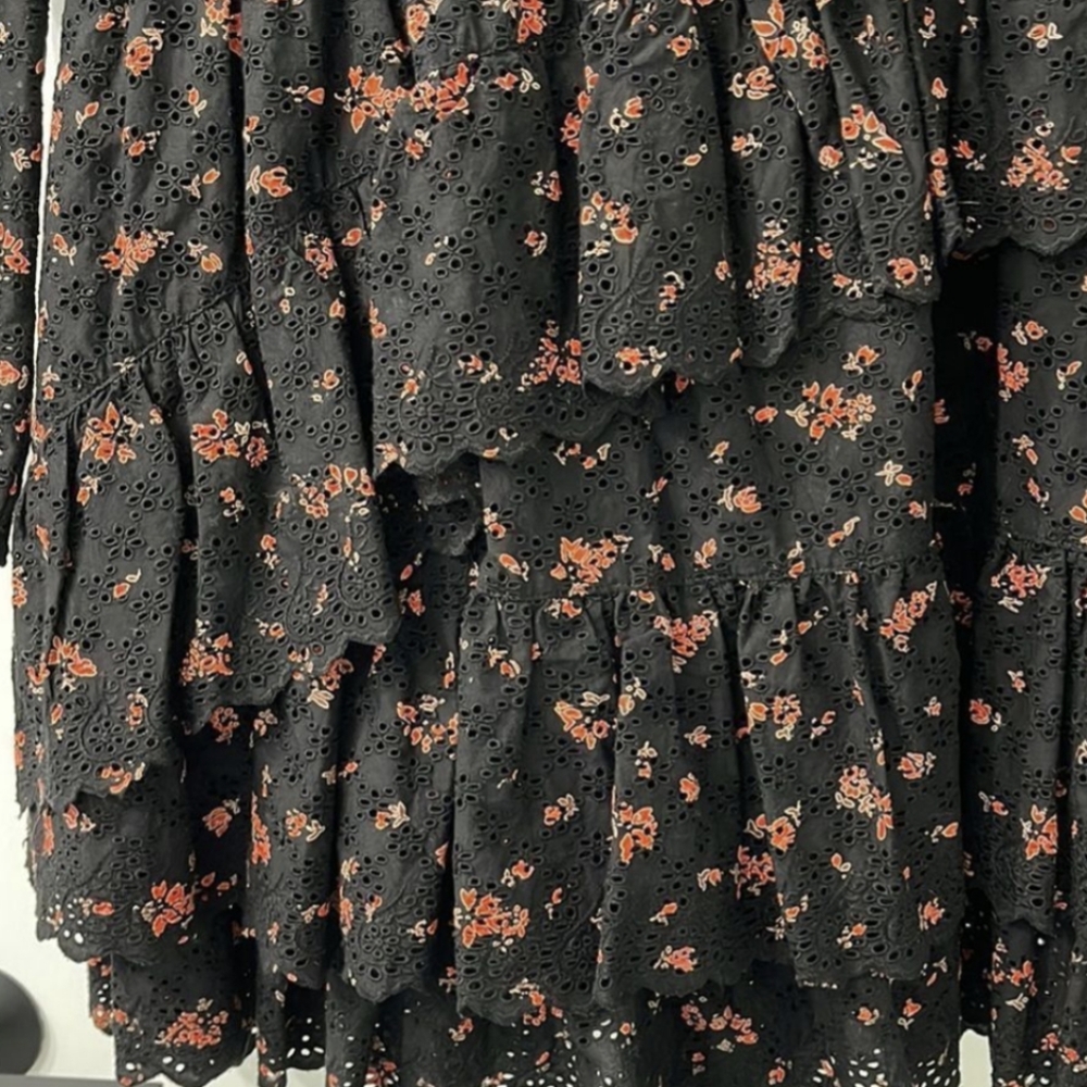 Ulla Johnson Josette Floral Lace Ruffle Cocktail Party Dress XS - Picture 9 of 12